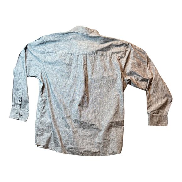 Jack Mens Long-Sleeve Button-Up Shirt 3XL Black & White Geometric Pattern Lightw - Picture 9 of 9